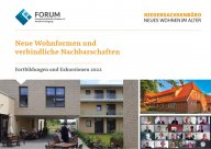 Titelbild Fortbildungs- und Exkursionsflyer Ndsbüro Neue Wohnformen und Nachbarschaften 2022